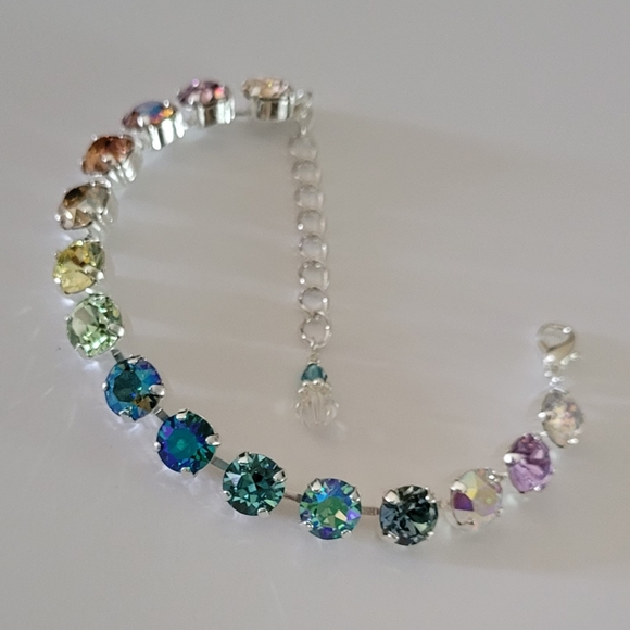 Austrian Crystal Tennis Bracelet in Silver - Picture 8 of 8